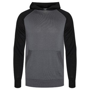 pánský merino svetr ICEBREAKER Mens Utility Explore Hooded Pullover Sweater, Monsoon HTHR/Black HTHR (vzorek) velikost: M