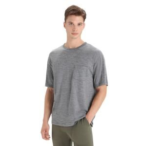 Pánské triko krátký rukáv ICEBREAKER Mens Granary SS Pocket Tee, Gritstone Heather velikost: XL