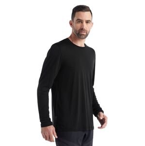 Pánské merino triko dlouhý rukáv ICEBREAKER Mens Sphere II LS Tee, Black velikost: XS