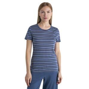 Dámské merino triko krátký rukáv ICEBREAKER Wmns Wave SS Tee Stripe, Dawn/Kyanite/Snow velikost: S