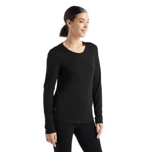 Dámské merino triko dlouhý rukáv ICEBREAKER Wmns Sphere II LS Tee, Black velikost: XS