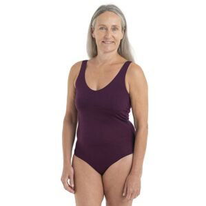 Dámské merino tílko ICEBREAKER Wmns Queens Tank Bodysuit, Nightshade velikost: L