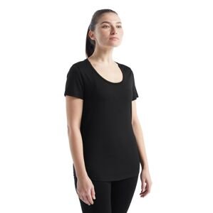 Dámské merino triko krátký rukáv ICEBREAKER Wmns Sphere II SS Scoop Tee, Black velikost: S