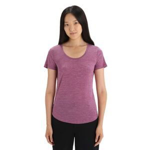 Dámské merino triko krátký rukáv ICEBREAKER Wmns Sphere II SS Scoop Tee, Go Berry Heather velikost: S