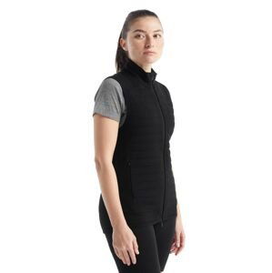 Dámská merino vesta ICEBREAKER Wmns ZoneKnit Insulated Vest, Black velikost: M