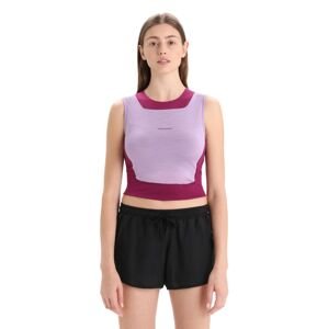 ICEBREAKER Wmns ZoneKnit Cropped Bra-Tank, Purple Haze/Go Berry velikost: S