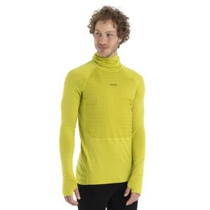 Pánská merino mikina s kapucí ICEBREAKER Mens ZoneKnit Insulated LS Hoodie, Bio Lime velikost: L