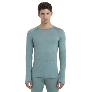 Pánské merino triko dlouhý rukáv ICEBREAKER Mens 125 ZoneKnit™ LS Crewe, Cloud Ray/Hyper/Cb velikost: XL