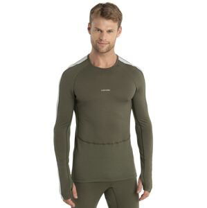 Pánské merino triko dlouhý rukáv ICEBREAKER Mens ZoneKnit 200 LS Crewe, Loden/Ether velikost: XL