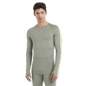 Pánské merino triko dlouhý rukáv ICEBREAKER Mens 200 ZoneKnit™ LS Crewe, Lichen/Lucid/Cb velikost: M