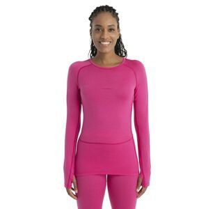 Dámské merino triko dlouhý rukáv ICEBREAKER Wmns ZoneKnit 260 LS Crewe, Tempo/Electron Pink velikost: L