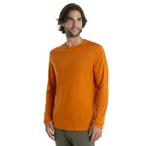 Pánské merino triko dlouhý rukáv ICEBREAKER Mens ZoneKnit LS Tee, Earth velikost: M