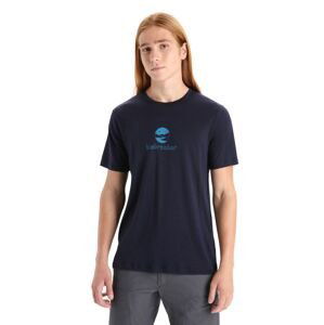 ICEBREAKER Mens Tech Lite II SS Tee IB Essential Logo, Midnight Navy velikost: S