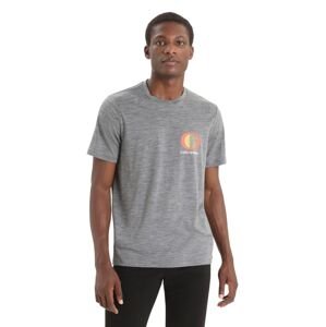 ICEBREAKER Mens Tech Lite II SS Tee Spring Glow, Gritstone Heather velikost: S