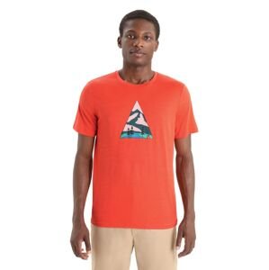 ICEBREAKER Mens Tech Lite II SS Tee Camping Grounds, Vibrant Earth velikost: XL