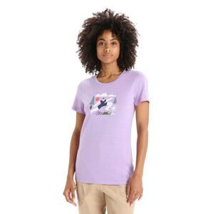 ICEBREAKER Wmns Tech Lite II SS Tee Spring Run, Purple Haze velikost: M