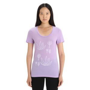 ICEBREAKER Wmns Tech Lite II SS Scoop Tee Fresh Growth, Purple Haze velikost: M