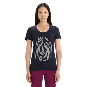 ICEBREAKER Wmns Tech Lite II SS Scoop Tee Nature Celebration, Midnight Navy velikost: XS