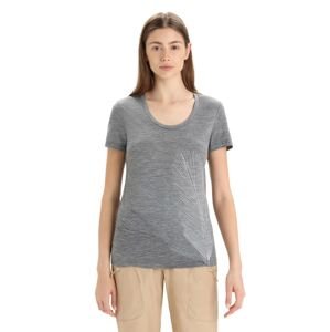 ICEBREAKER Wmns Tech Lite II SS Scoop Tee Plume, Gritstone Heather velikost: S