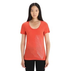 Dámské merino triko krátký rukáv ICEBREAKER Wmns Tech Lite II SS Scoop Tee Plume, Vibrant Earth velikost: S