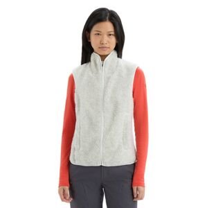 Dámská merino vesta ICEBREAKER Wmns RealFleece High Pile Vest, Ecru Heather velikost: M