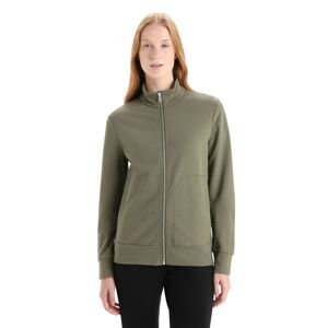 Dámská merino mikina, zip ICEBREAKER Wmns Central Classic LS Zip, Loden velikost: L