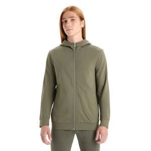 ICEBREAKER Mens Central Classic LS Zip Hoodie, Loden velikost: XL