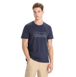 Pánské merino triko krátký rukáv ICEBREAKER Mens Central Classic SS Tee Icebreaker Story, Midnight Navy velikost: XXL