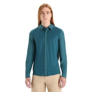 ICEBREAKER Mens Hike LS Top, Green Glory velikost: M