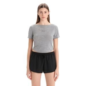 Dámské merino triko krátký rukáv ICEBREAKER Wmns ZoneKnit SS Scoop Back Tee, Metro Heather velikost: M