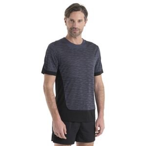 Pánské merino triko krátký rukáv ICEBREAKER Mens Merino 125 ZoneKnit SS Tee IB Topo, Graphite/Black/Aop velikost: L