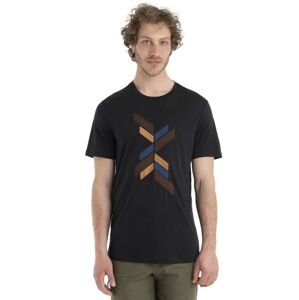 Pánské merino triko krátký rukáv ICEBREAKER Mens Merino 125 Cool-Lite Sphere II SS Tee Le, Black velikost: M