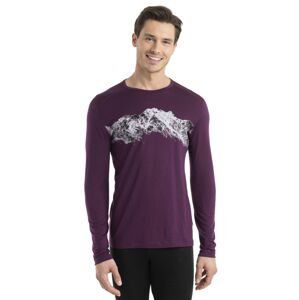 Pánské merino triko dlouhý rukáv ICEBREAKER Mens Merino 200 Oasis LS Crewe Remarkables, Nightshade velikost: XL