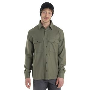 Pánská merino košile ICEBREAKER Mens Merino 200 Dawnder LS Flannel Shirt, Loden velikost: M