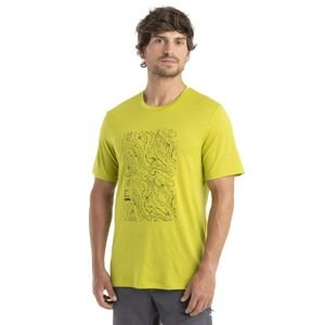 Pánské merino triko krátký rukáv ICEBREAKER Mens Merino 150 Tech Lite II SS Tee Alpine Cro, Bio Lime velikost: XL