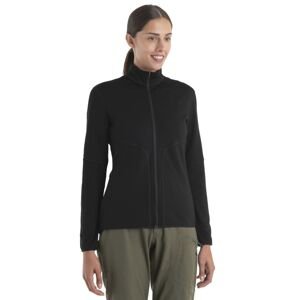 Dámská merino mikina ICEBREAKER Wmns Merino 560 Realfleece Elemental II LS Z, Black velikost: L