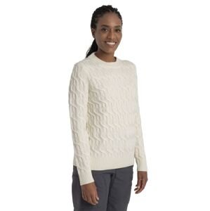 Dámský merino svetr ICEBREAKER Wmns Merino Cable Knit Crewe Sweater, Undyed velikost: M