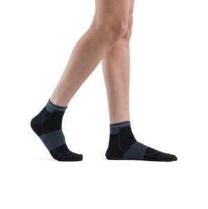 Dámské merino ponožky ICEBREAKER Wmns Merino Run+ Ultralight Mini, Black/Graphite velikost: 35-37 (S)