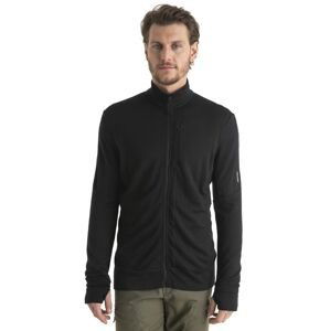 Pánská merino mikina, zip ICEBREAKER Mens Merino 260 Quantum IV LS Zip, Black velikost: M