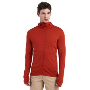 Pánská merino mikina s kapucí, zip ICEBREAKER Mens Merino 260 Quantum IV LS Zip Hoodie, Molten velikost: L