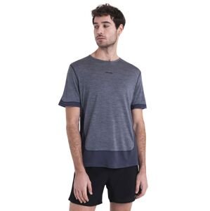 Pánské merino triko krátký rukáv ICEBREAKER Mens Merino 125 ZoneKnit™ Energy Wind SS Tee, Graphite/Graphite Heather/Cb velikost: M