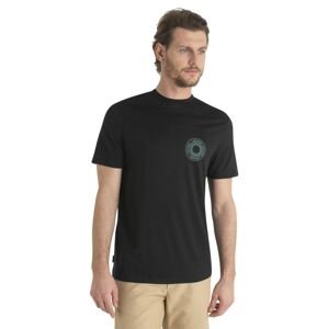 Pánské merino triko krátký rukáv ICEBREAKER Mens Merino 150 Tech Lite III SS Tee Connection, Black velikost: L