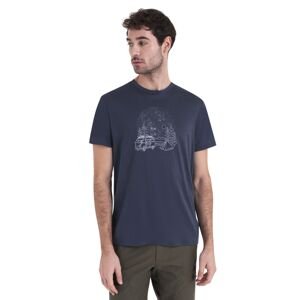 Pánské merino triko krátký rukáv ICEBREAKER Mens Merino 150 Tech Lite III SS Tee Van Camp, Graphite velikost: XL