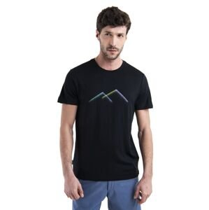 Pánské merino triko krátký rukáv ICEBREAKER Mens Merino 150 Tech Lite III SS Tee Peak Glow, Black velikost: L