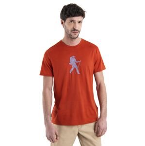 Pánské merino triko krátký rukáv ICEBREAKER Mens Merino 150 Tech Lite III SS Tee Trail Hiker, Molten velikost: L