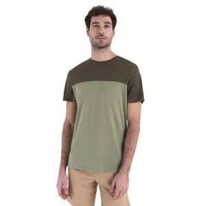 Pánské merino triko krátký rukáv ICEBREAKER Mens Merino 125 Cool-Lite™ Sphere III SS Tee Colour Block, Lichen/Loden/Cb velikost: L