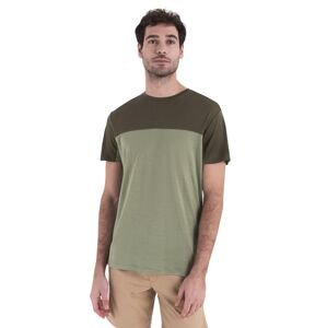 Pánské merino triko krátký rukáv ICEBREAKER Mens Merino 125 Cool-Lite™ Sphere III SS Tee Colour Block, Lichen/Loden/Cb velikost: S