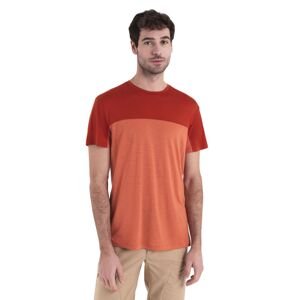 Pánské merino triko krátký rukáv ICEBREAKER Mens Merino 125 Cool-Lite™ Sphere III SS Tee Colour Block, Ember/Molten/Cb velikost: M