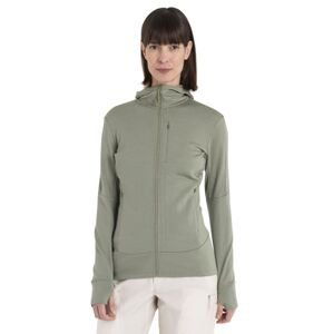 Dámská merino mikina s kapucí, zip ICEBREAKER Wmns Merino 260 Quantum IV LS Zip Hoodie, Lichen velikost: S