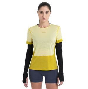 Dámské merino triko krátký rukáv ICEBREAKER Wmns Merino 125 ZoneKnit™ Energy Wind SS Tee, Lux/Lucid/Cb velikost: M